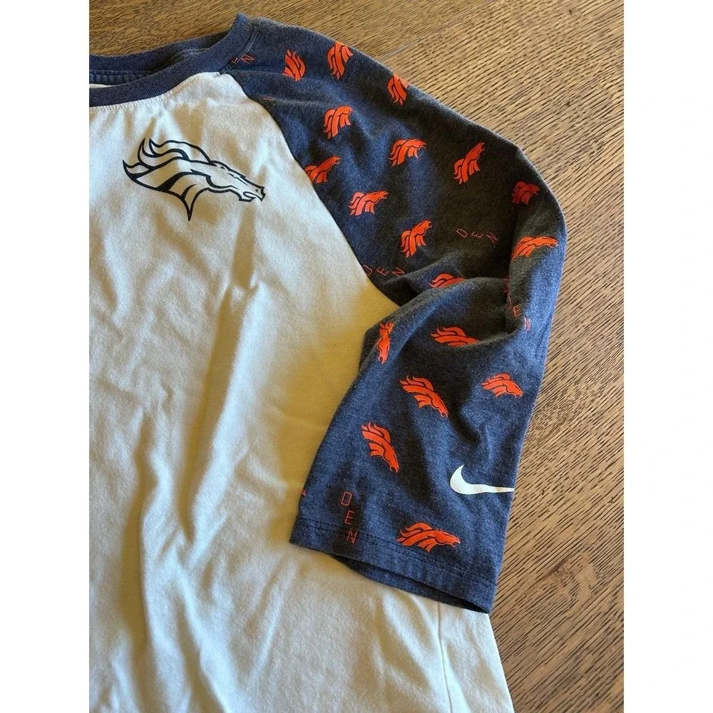 Nike Women's Broncos 3/4 Sleeve T-Shirt – Size Medium - Picture 3 of 8
